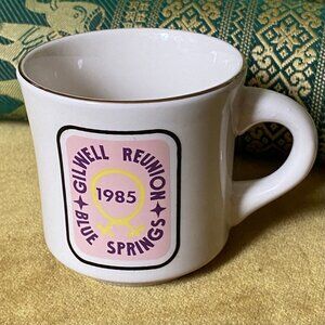 Boy Scouts of America Vintage Mug 1985 Gilwell Reunion Blue Springs Log n Beads